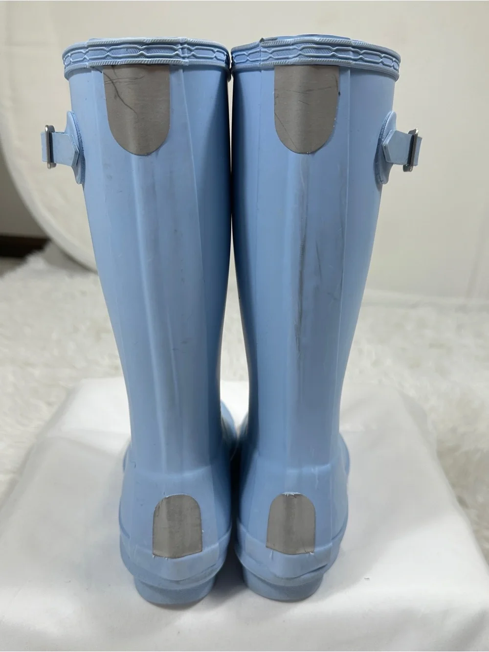 Hunter Original Kids Rain Boots Blue Tall Wellington Waterproof Girls US 2 EU 33